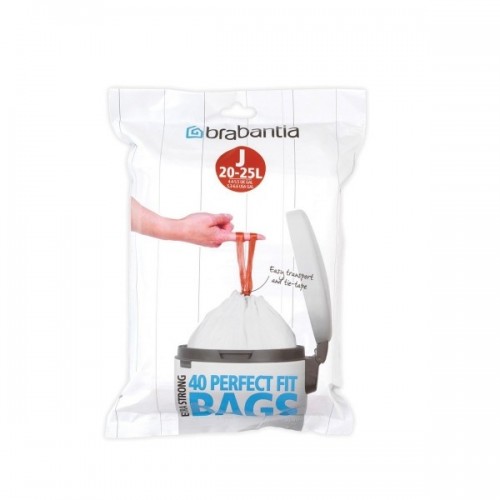 šiukšlių maišai Brabantia PERFECTFIT J dydis 20-25 l, 40 vnt.