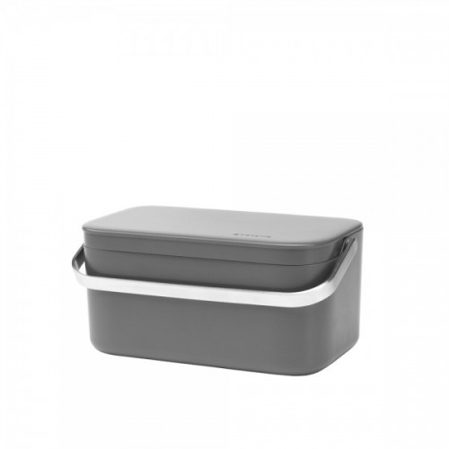 Šiukšlių dėžė maisto atliekoms CADDY, pilkos sp., 22 cm x 12 cm, 1,8 l