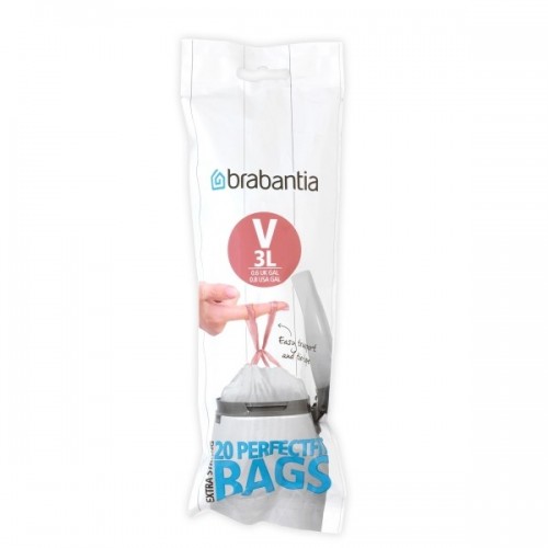 Šiukšlių maišai Brabantia PERFECTFIT V dydis 3 l, 20 vnt.